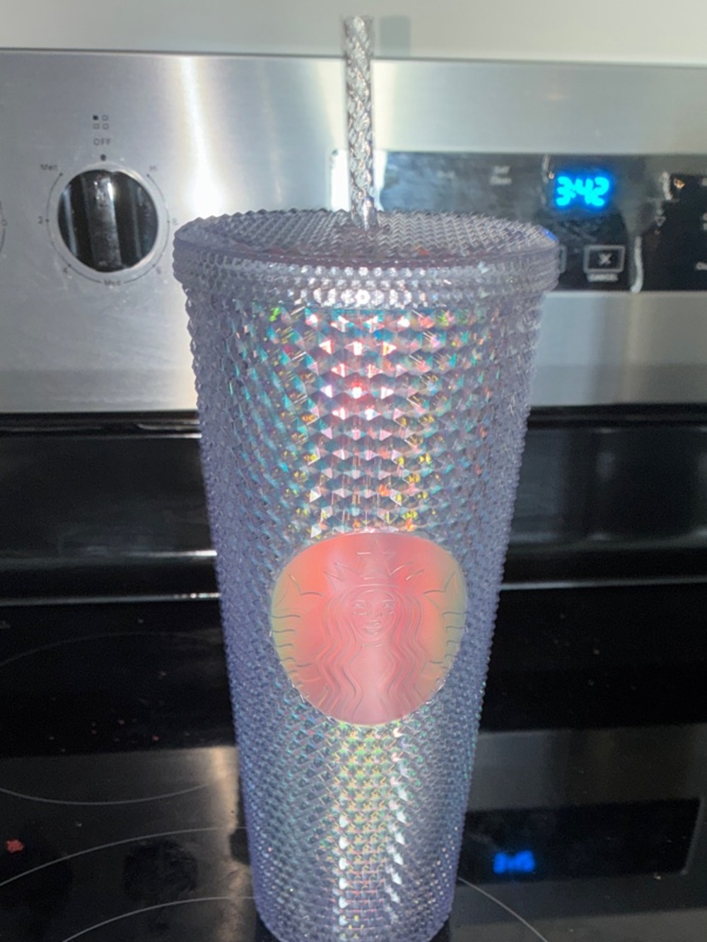 Starbucks Lavender Iridescent Studded Tumbler with Straw